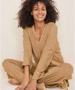 Brunch Knit Hoodie - Camel