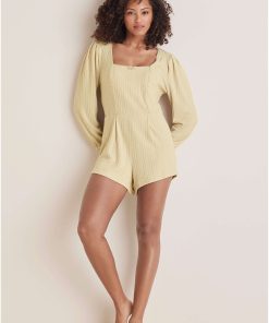 Brunch Knit Romper - Macadamia